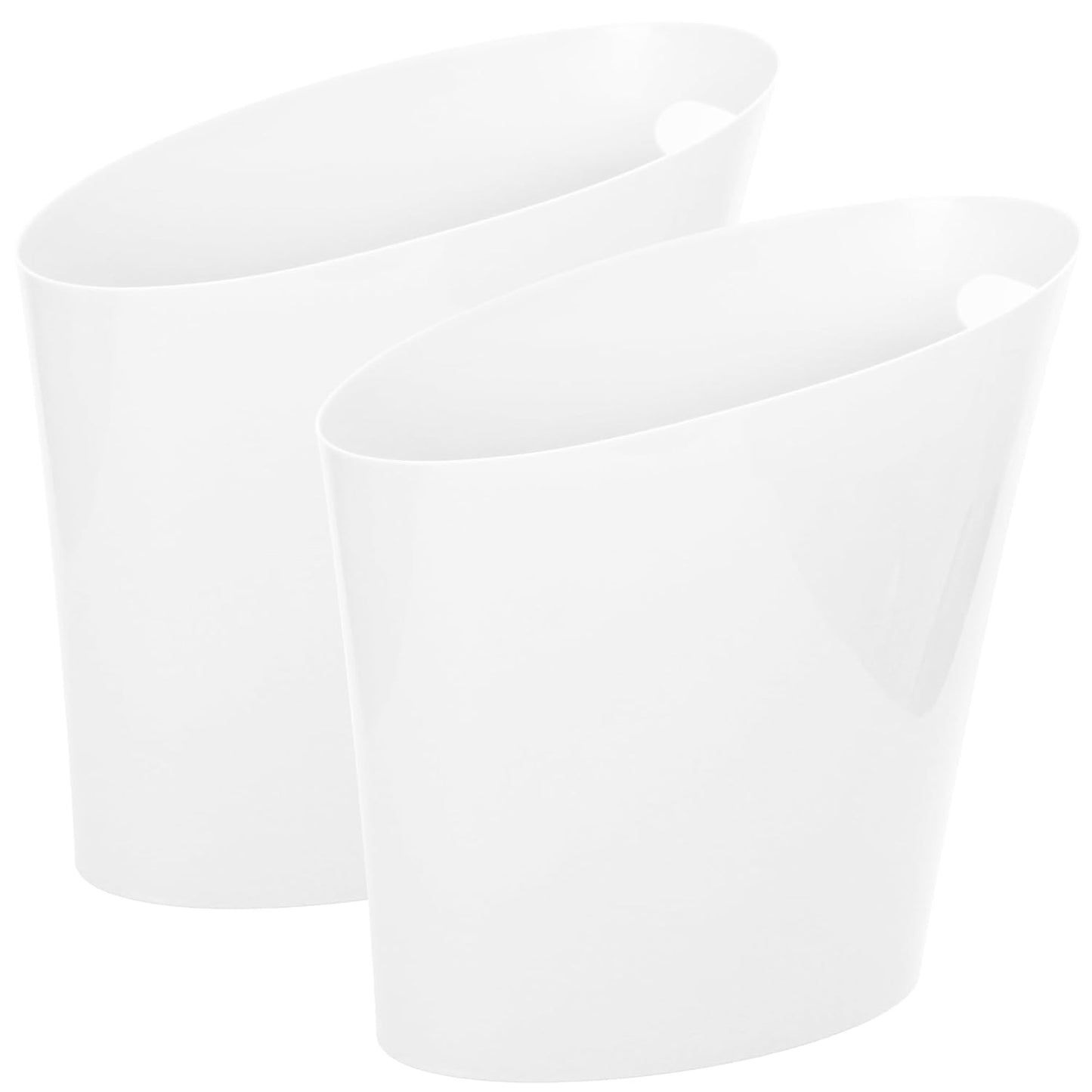 Youngever 2 Gallon Slim Trash Can, Plastic Garbage Container Bin, Small Trash Bin with Handles for