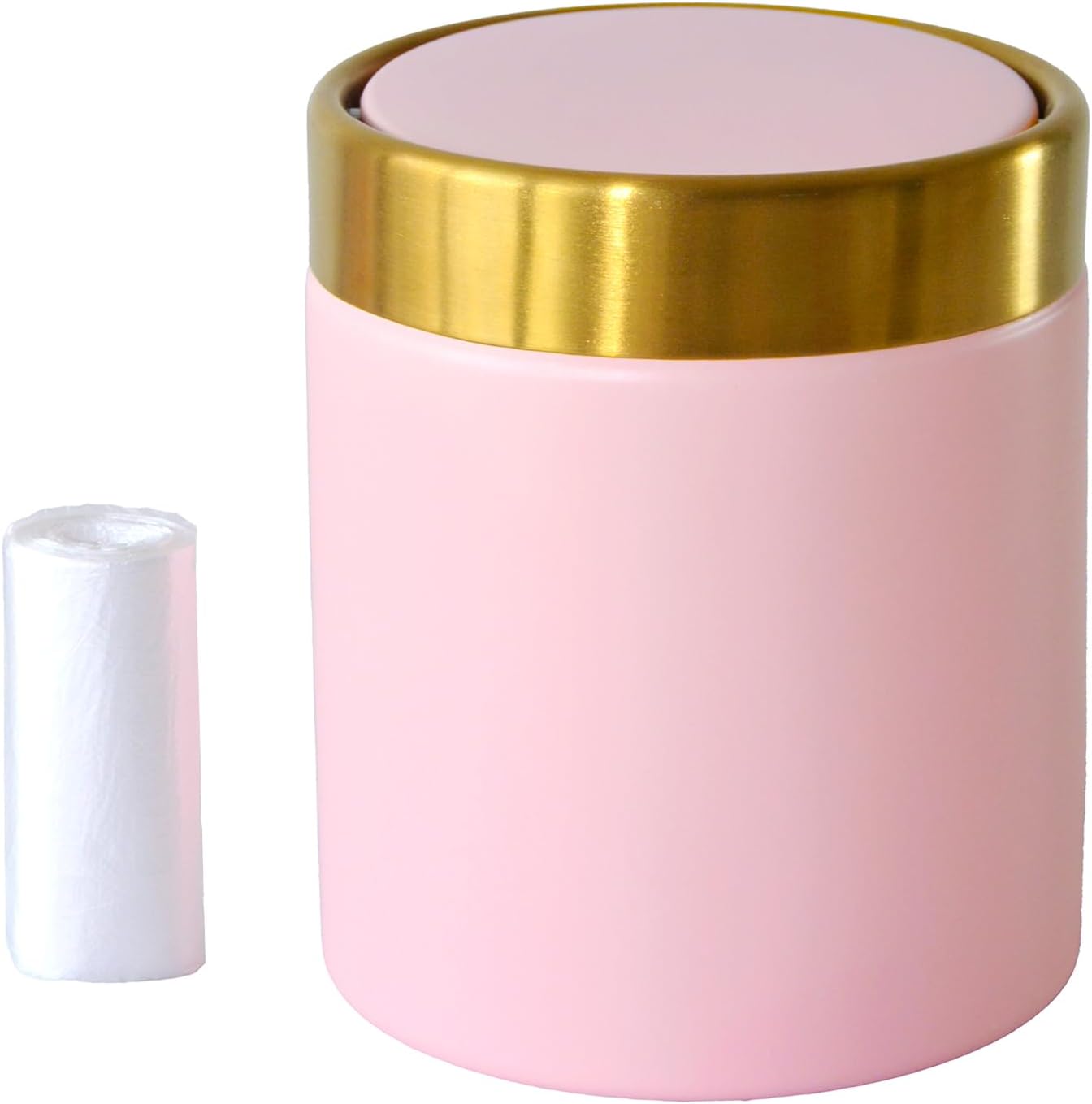 Mini Trash Can with Lid, Metal Small Tiny Mini Trash Bin Can, Mini Countertop Trash Cans for Desk