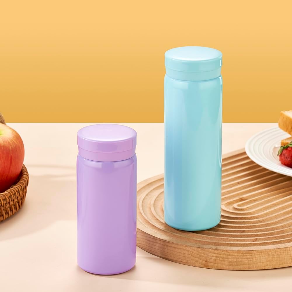 10oz Mini Water Bottle Stainless Steel Thermos Small Flask - Insulated Vacuum, Leak Proof, Keeps