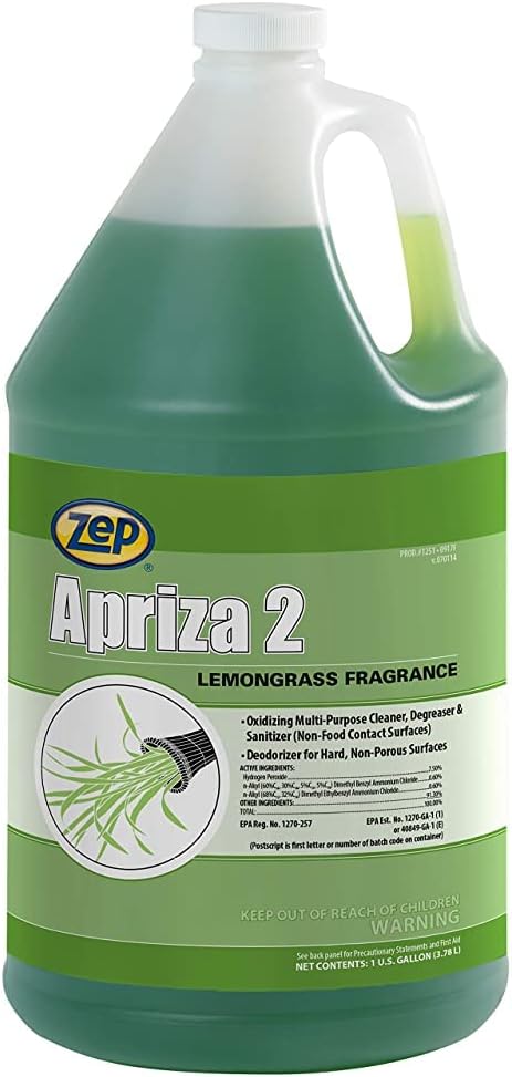 Zep Apriza 2 Multi-Purpose Cleaner - 1 Gallon (Case of 4) 125124 - Oxidizing, Degreaser