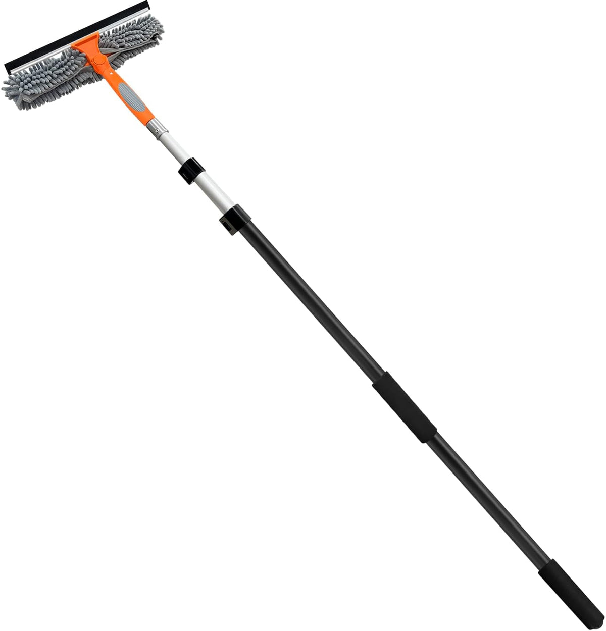 5-12ft Squeegee & 20Ft Reach Window Washer - 14" Extra-Large 2-in-1 Window Cleaner Tool with