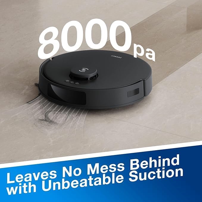 ECOVACS DEEBOT N20 Robot Vacuum Cleaner and Mop,8000Pa Strong Suction, ZeroTangle Brush, 300