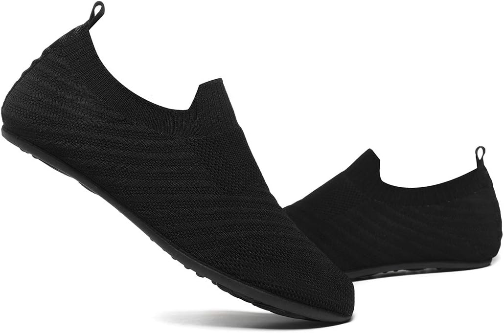 QZKDM Lightweight Slip on Grip Indoor House Slippers Barefoot Non Slip Home Exercise Yoga Shoes for