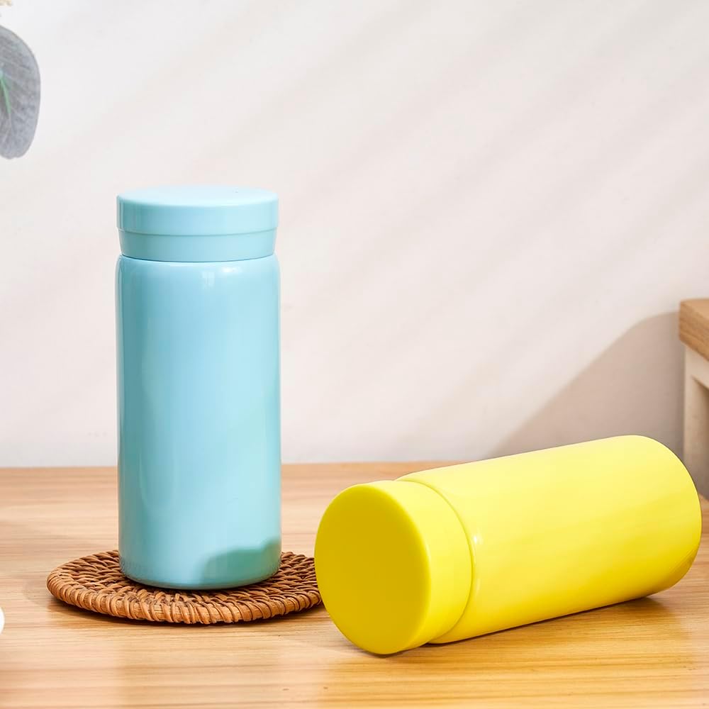 Mini Thermos Cute Water Bottle - 7 oz Tiny Insulated Vacuum 18/10 Stainless Steel Small Flask