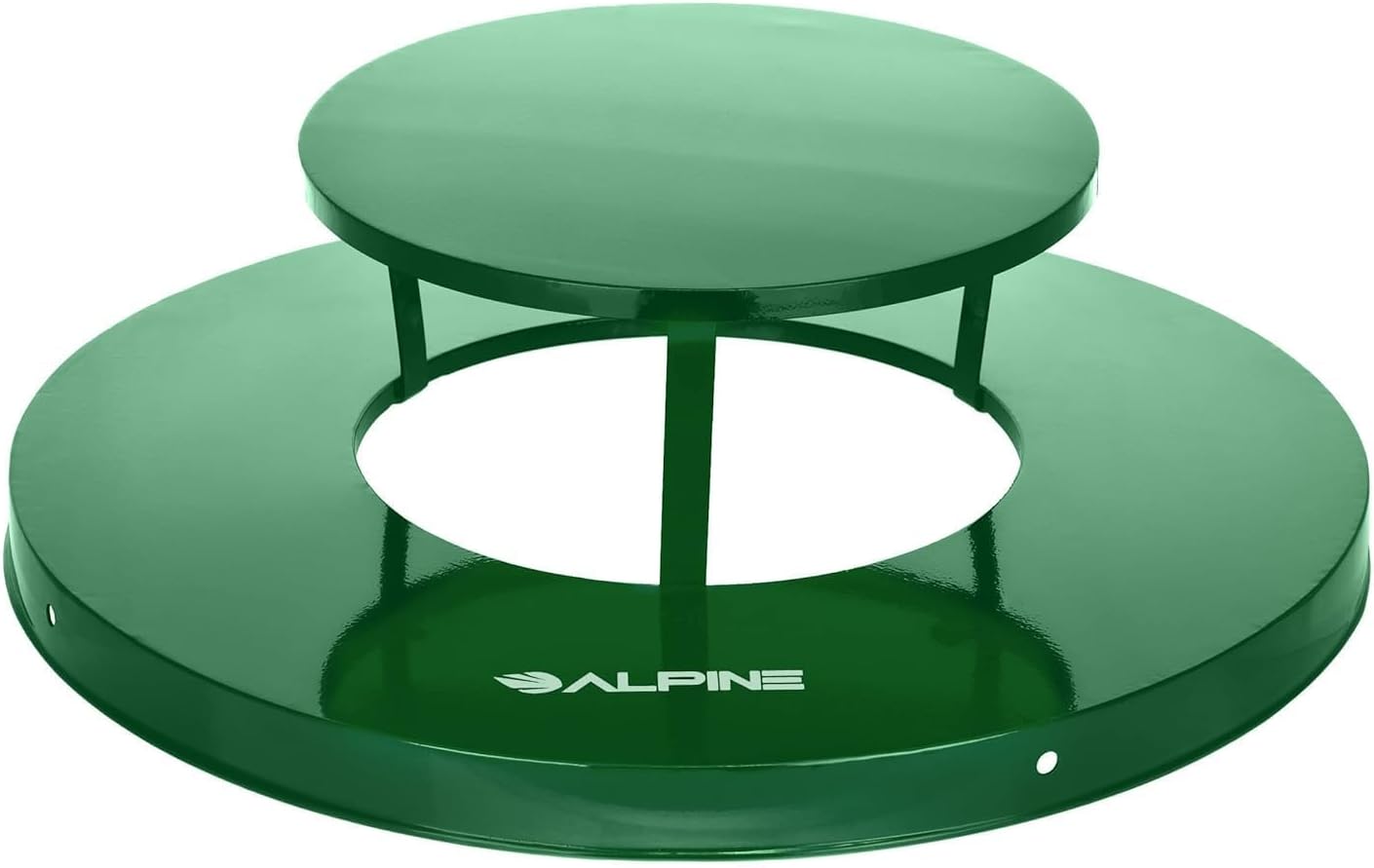 Alpine Industries Outdoor Metal Waste Receptacle Rain Bonnet Lid - Heavy Duty Trash Can