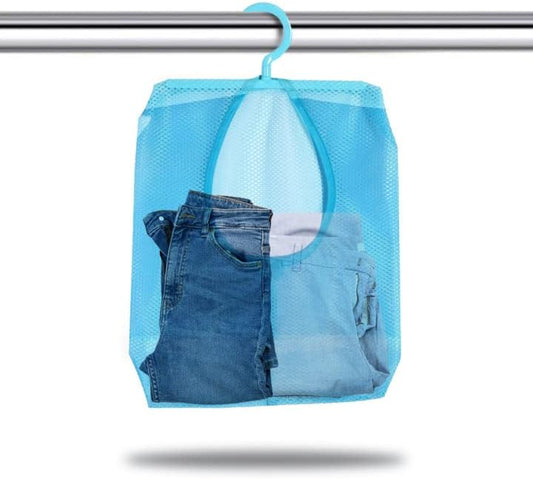 Clothespin Bag, Multi Purpose Hanging Mesh Storage Bag Clothespin Bag with Hanger for Socks