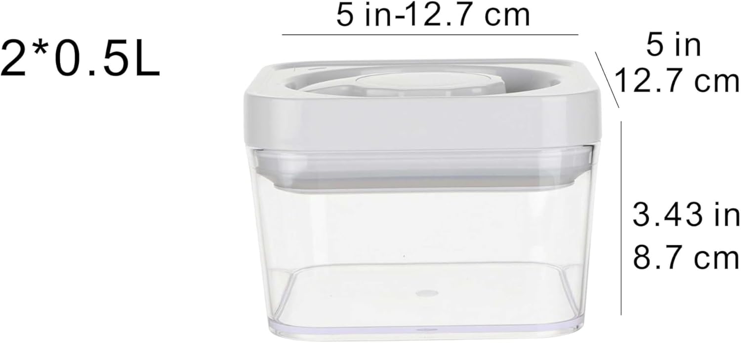 Amazon Basics Airtight Food Storage Containers, BPA Free, with Twist/Turn Lids, for Kitchen Pantry