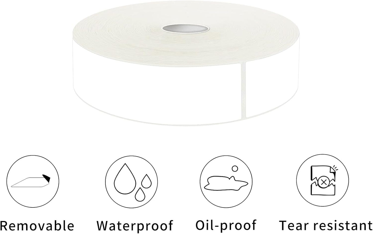 1000 Blank Removable Freezer Labels Water Oil Resistant with Perforation Line for Food Containers