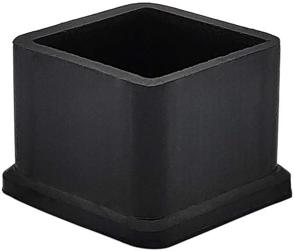 Flyshop 20PCS Non-Slip Rubber Leg Tips Floor Protectors Square Chair Leg Caps, 30mm x 30mm, 1-3/16"