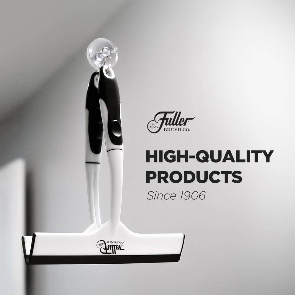 Fuller Brush Easy Grip Handheld Squeegee - for Shower Walls, Doors, Tub Surfaces, Windows, Mirrors
