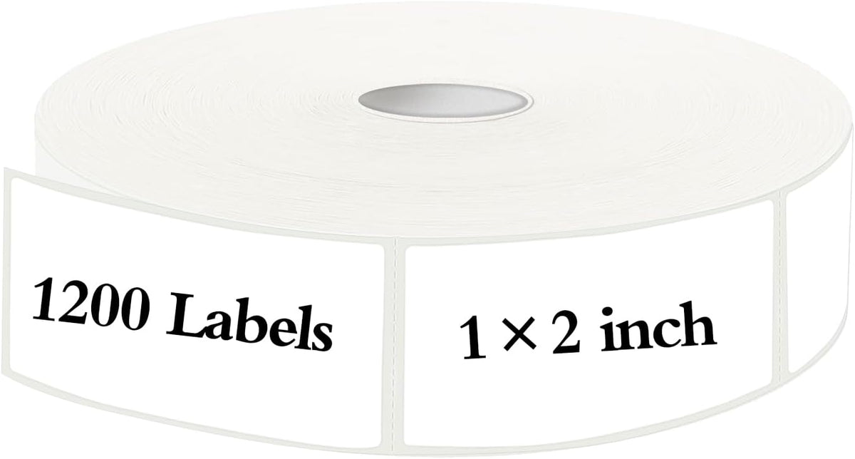 1200 Blank Removable Freezer Labels Water Oil Resistant with Perforation Line for Food Containers