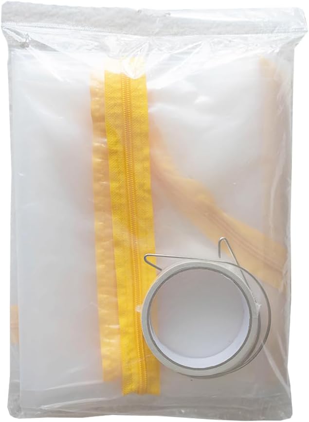 PAD 'N PROTECT Zipper Door Dust Barrier with U-Shape Zipper Door, 4' x 7.2', 4mil, Heavy Duty Dust