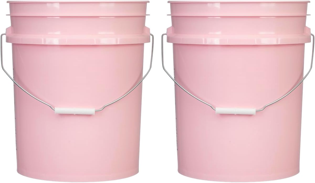House Naturals 5 Gallon Premium HPDE Plastic Bucket - Made in USA Food Grade Storage Container, BPA
