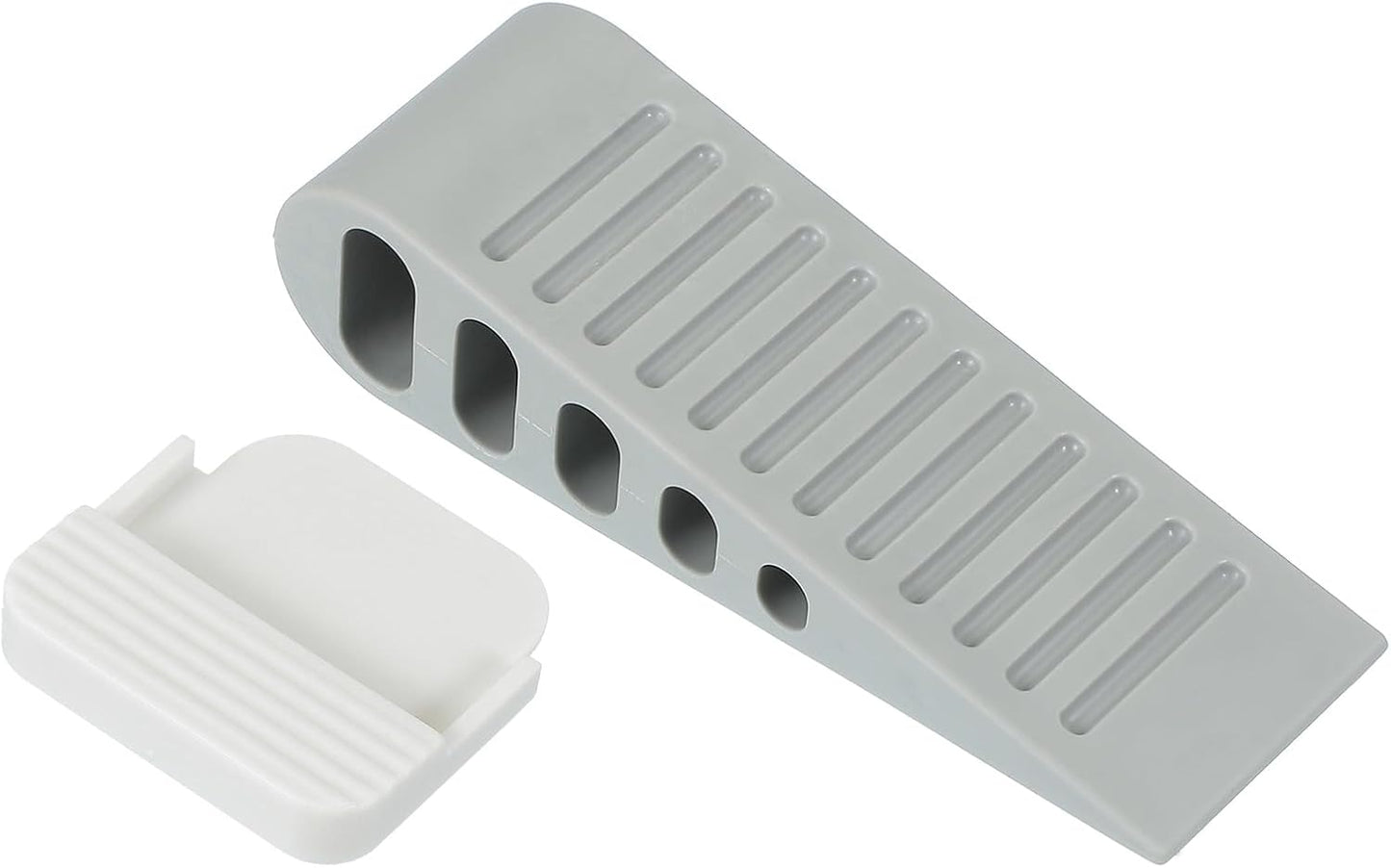 PATIKIL Rubber Door Stoppers for Bottom of Door, Door Wedge Stopper with Holder Sturdy Stackable