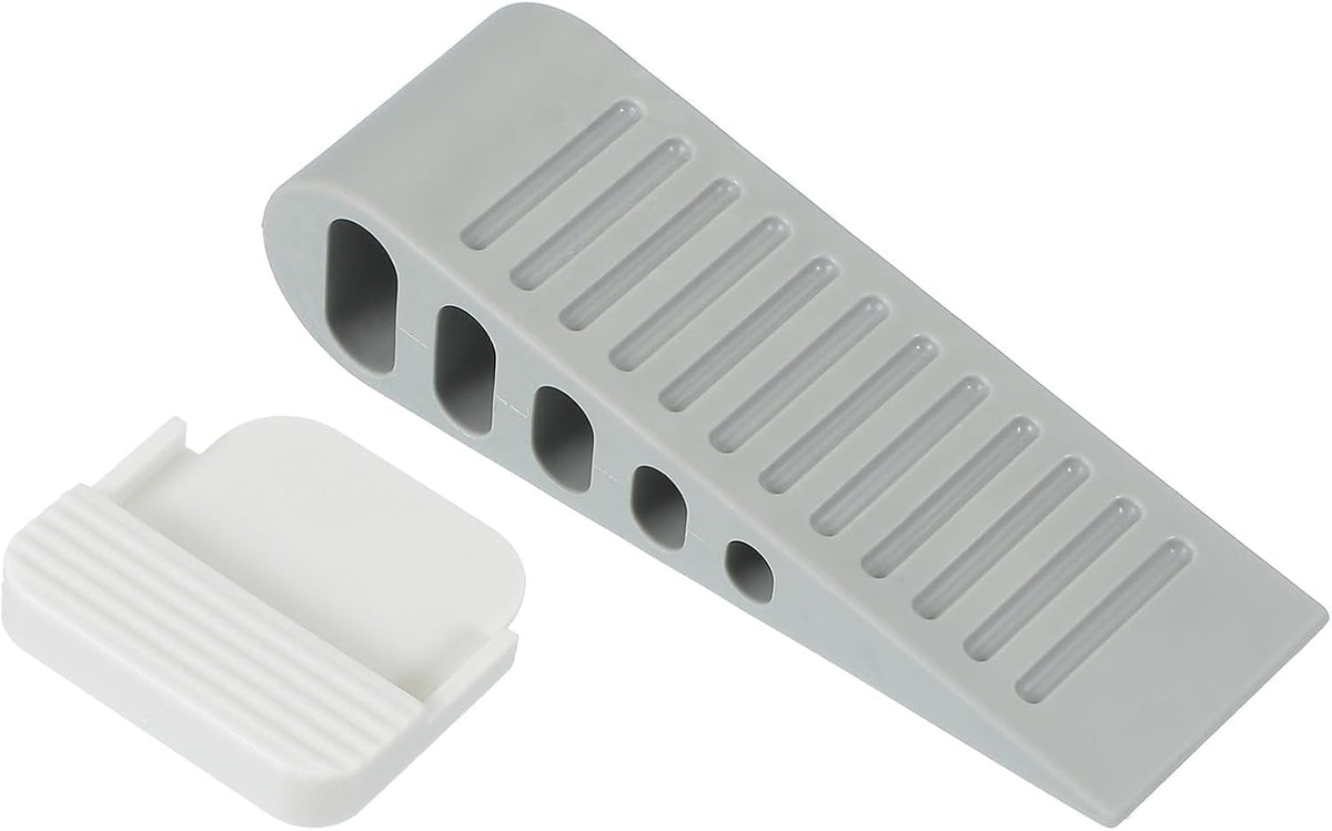 PATIKIL Rubber Door Stoppers for Bottom of Door, Door Wedge Stopper with Holder Sturdy Stackable