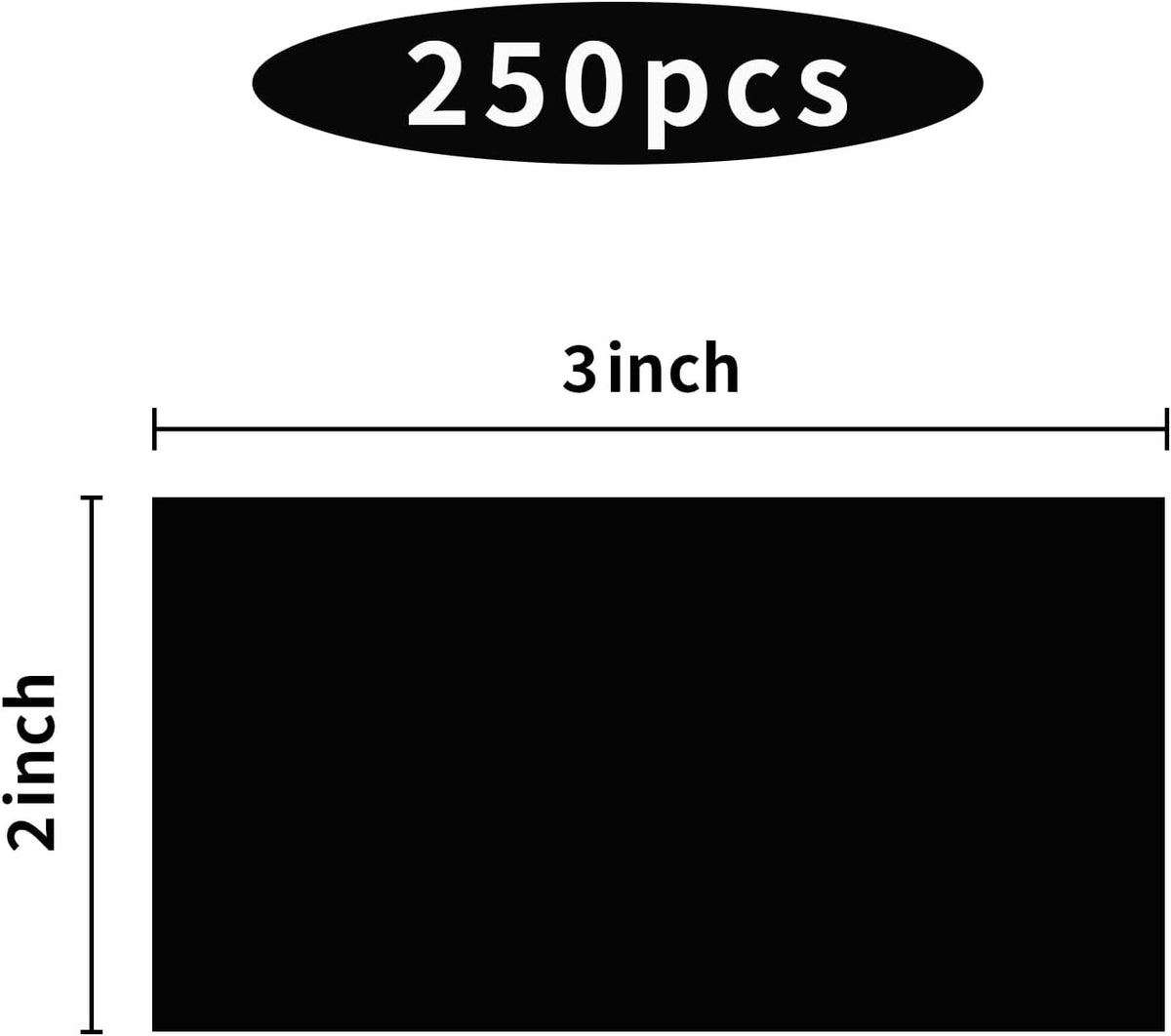 STARLIBOO Colored Labels Stickers 3 x 2 Inch, Rectangle Moving Labels, 250Pcs Removable Square
