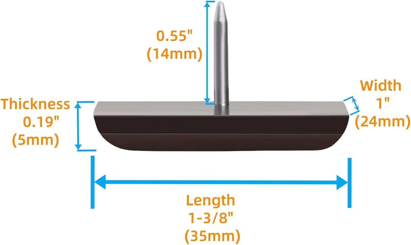 Furniture Sliders-Furnigear (Teflon) Nail in Chair Glides for Carpet and Hardwood Floor - Move Your