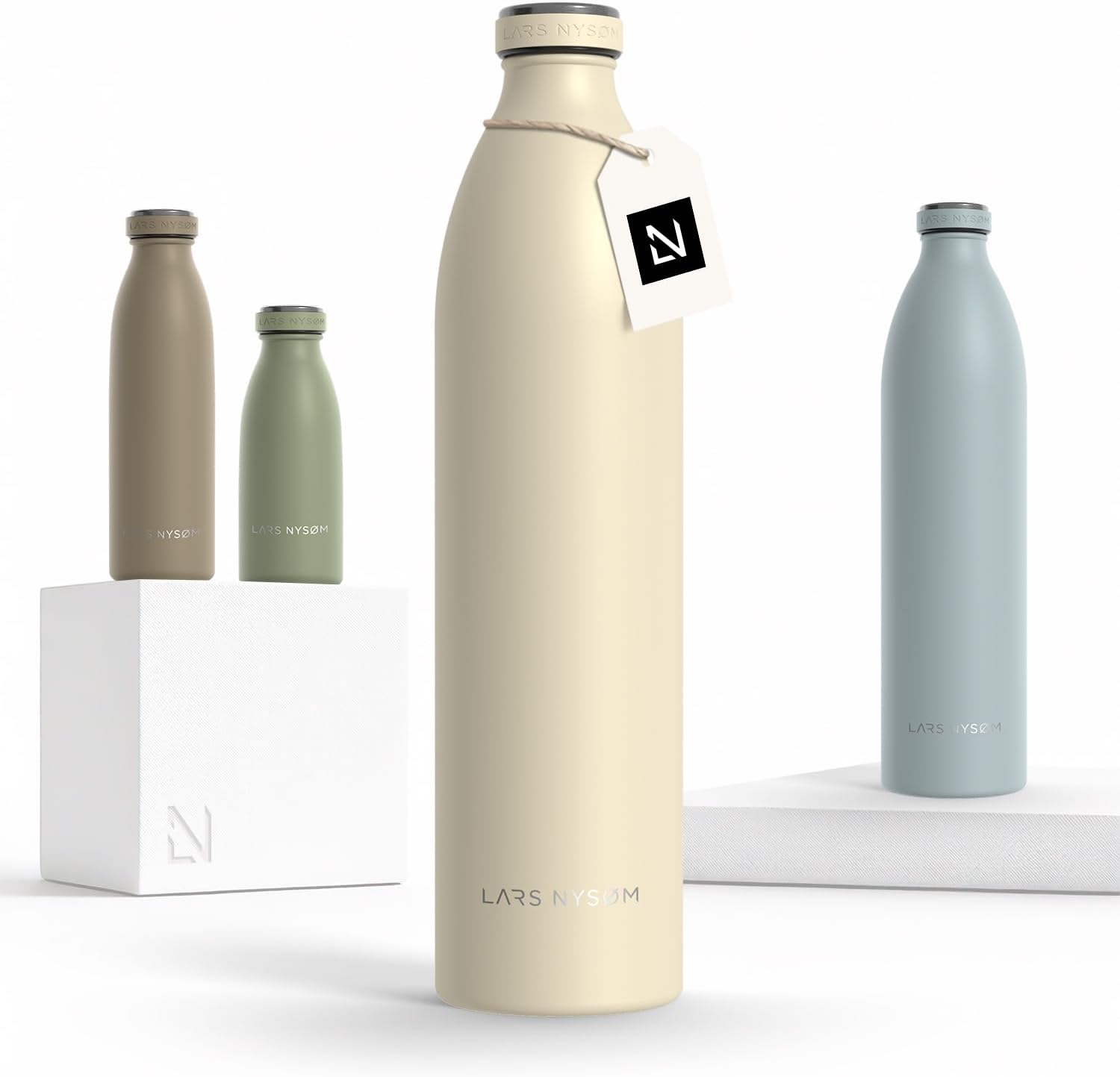 LARS NYSØM Stainless Steel Insulated XL Water Bottle 12oz 17oz 25oz 34oz 51oz | Insulated Thermo