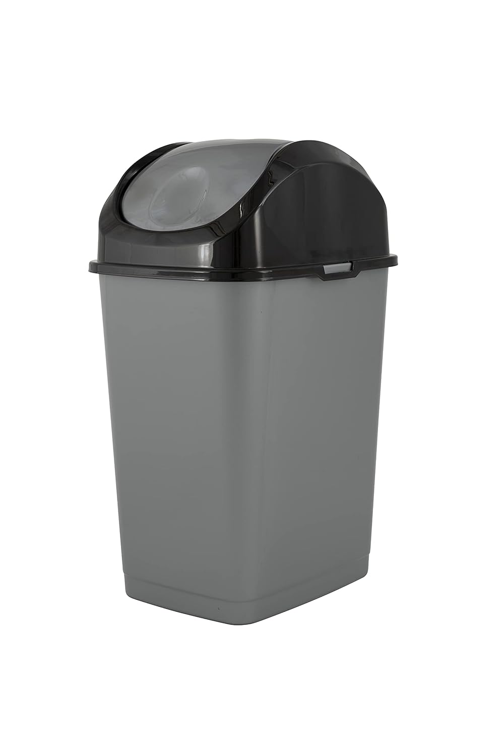 Superio Mini Plastic Trash Can with Swing Top Lid 1.25 Gallon Compact Small Waste Bin Portable