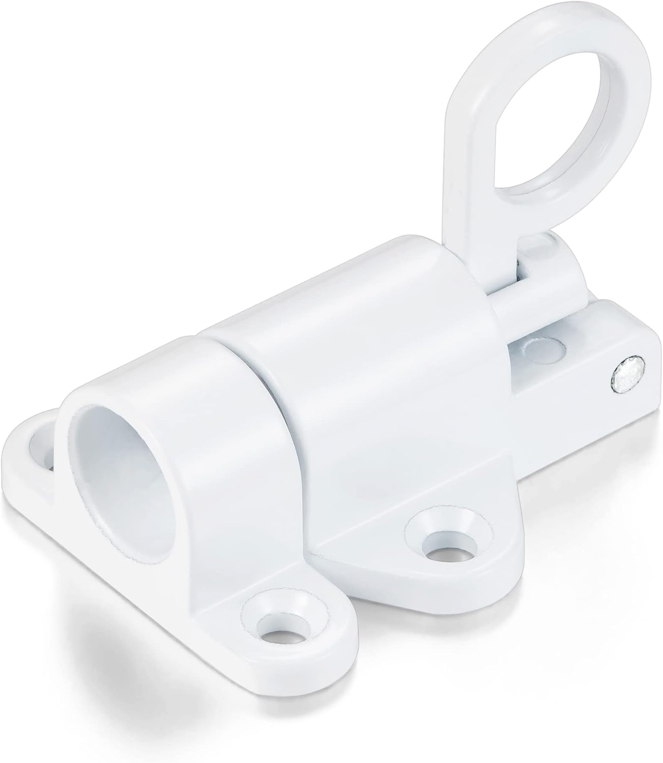 6 Packs Self-Closing Latches，White Spring Door Lock，Resilient Bolt Latch Aluminum Alloy Safety