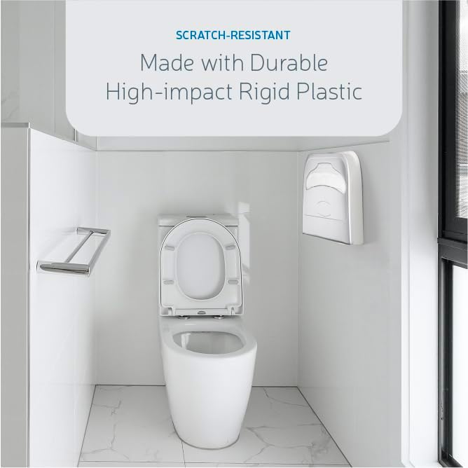 EZbrnd Wall Mount Half-Fold Toilet Seat Cover Dispenser for Commercial/Washroom/Office, Seat Cover