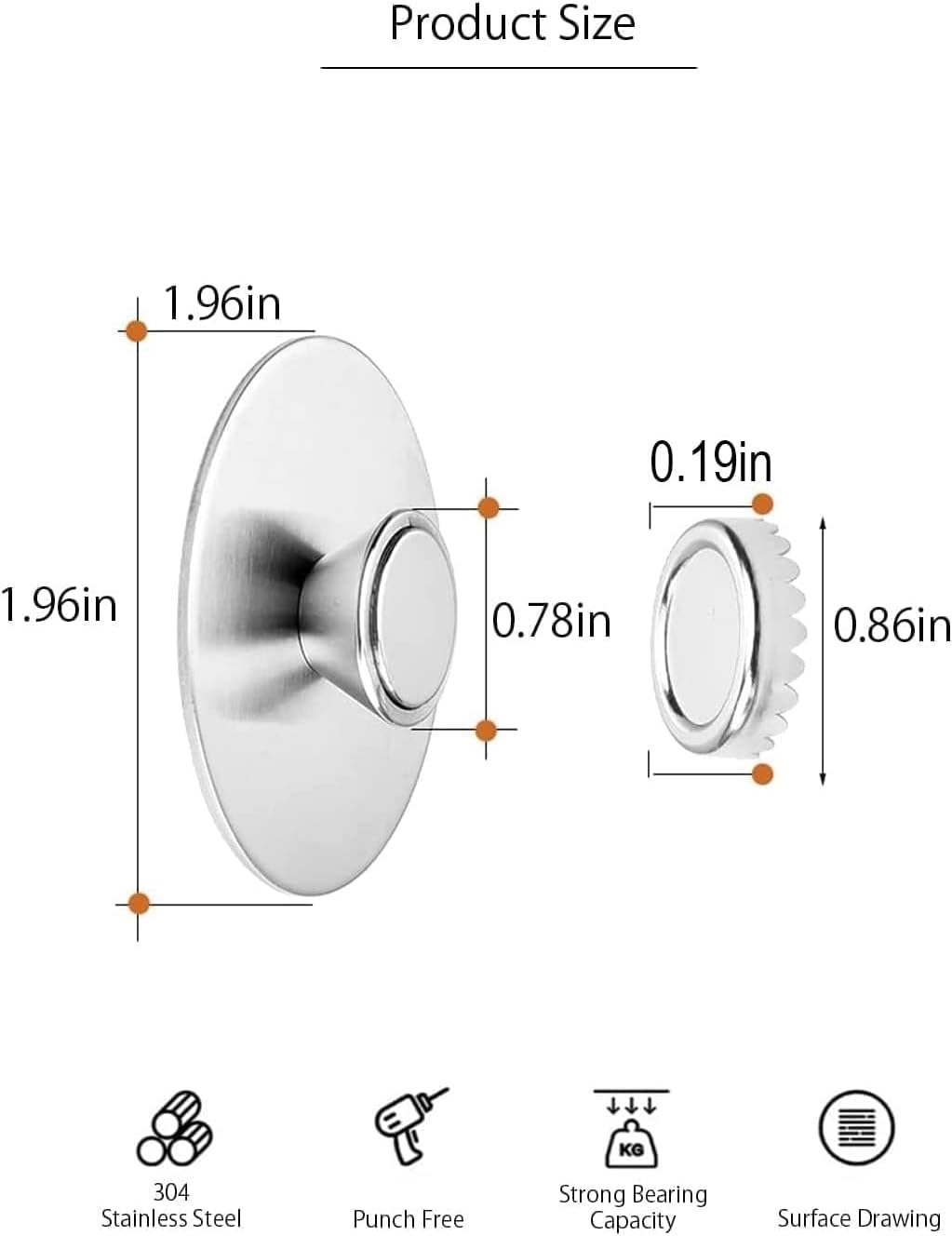 2Pcs Magnetic Soap Savers for Bar Soap, Stainless Steel Soap Holder for Shower Wall and