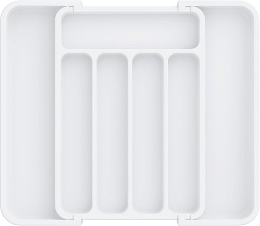 Aujen Silverware Organizer - Expandable Kitchen Drawer Organizer, Adjustable Utensil Organizer