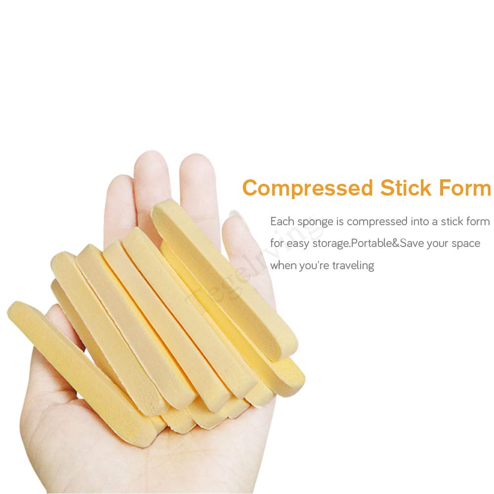 Facial Sponge Compressed,60 Pcs PVA Professional Makeup Removal Wash Round Face Sponges Spa Pads