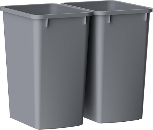 ROOMTEC Lightweight and Durable Slim Trash Can, 35QT Kitchen Trash Can, Lightweight and Sturdy Slim