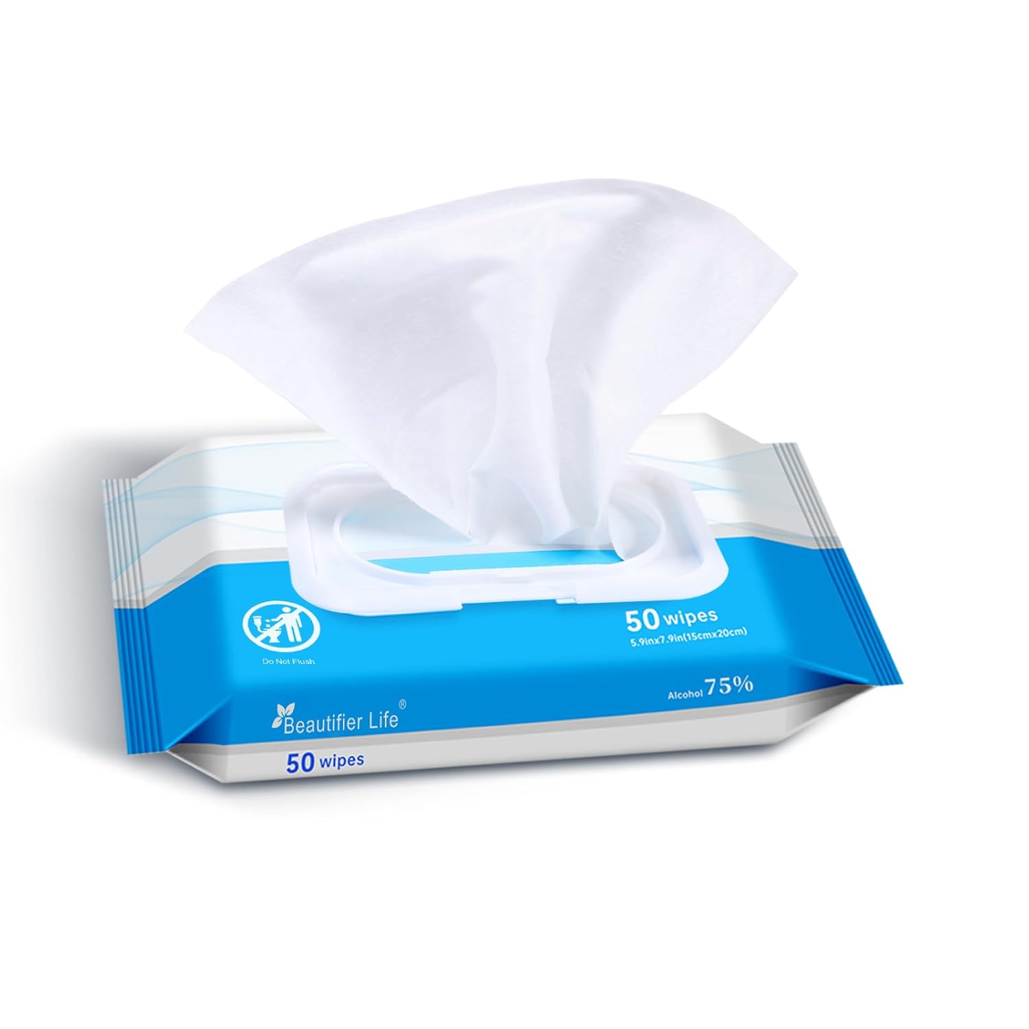 75% Alcohol Wet Hand Sanitizing Wipes - With Aloe, Moisturizer, and Vitamin E Formula - Premium