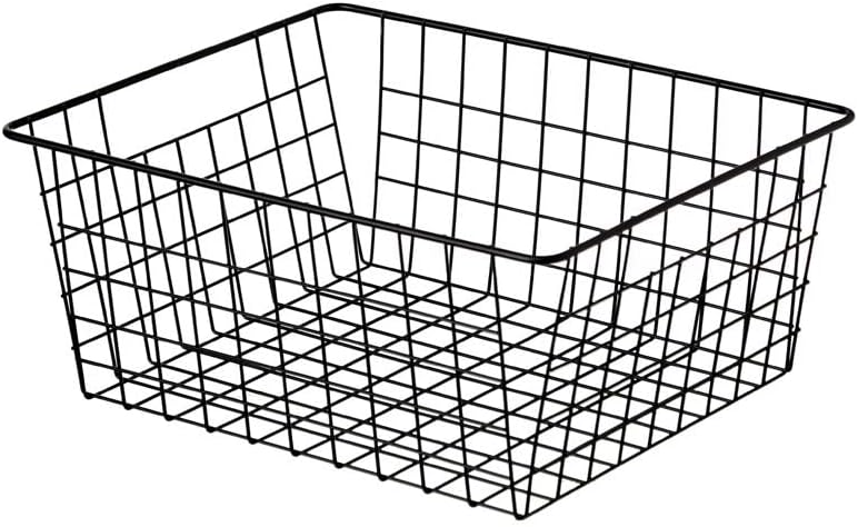 Kitchen Wire Baskets Farmhouse Decor Metal Food Storage Organizer,Household Refrigerator Bin with