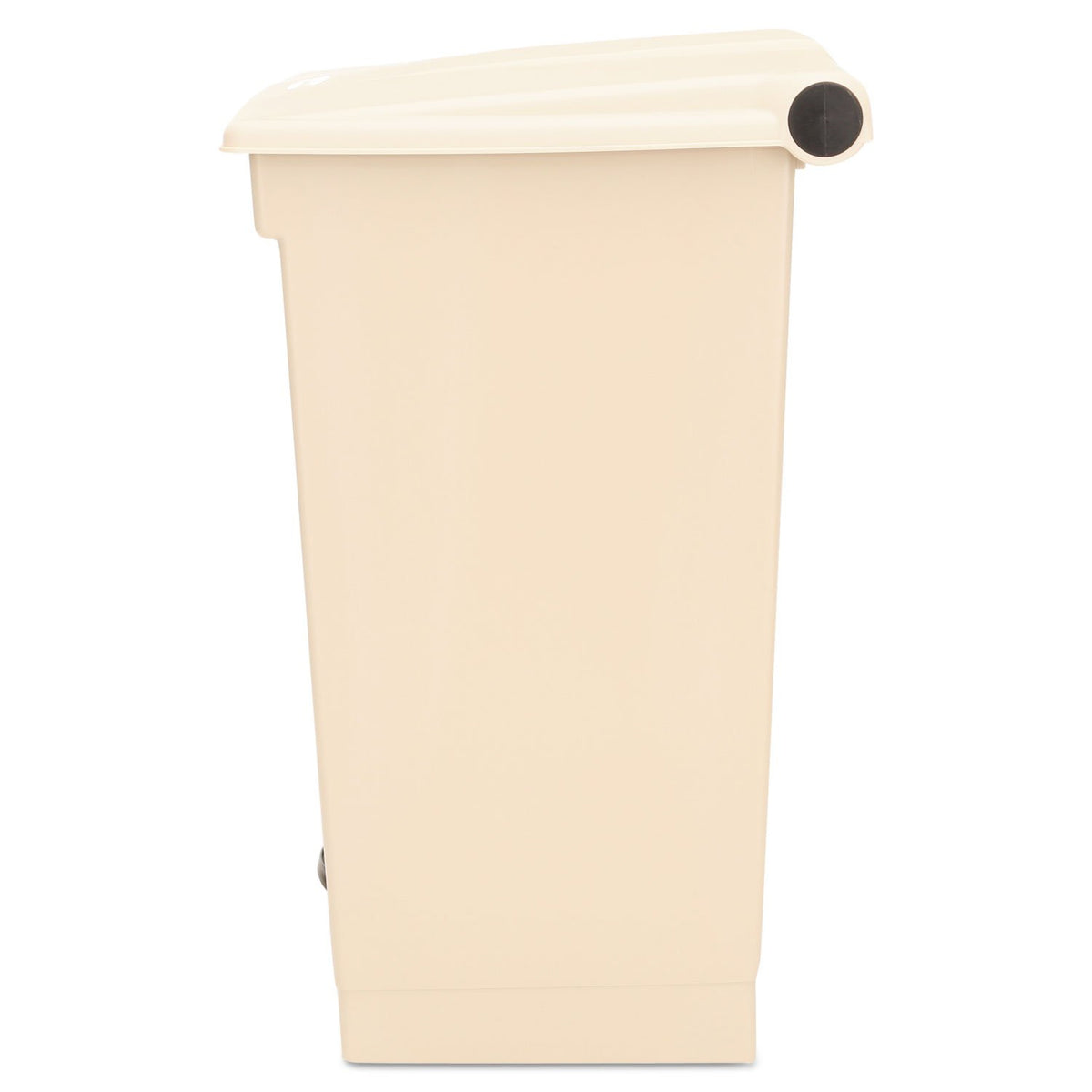 Rubbermaid Commercial Products Step-On Lid Trash Can, 18-Gallon, Beige, Hands-Free Sanitary Use