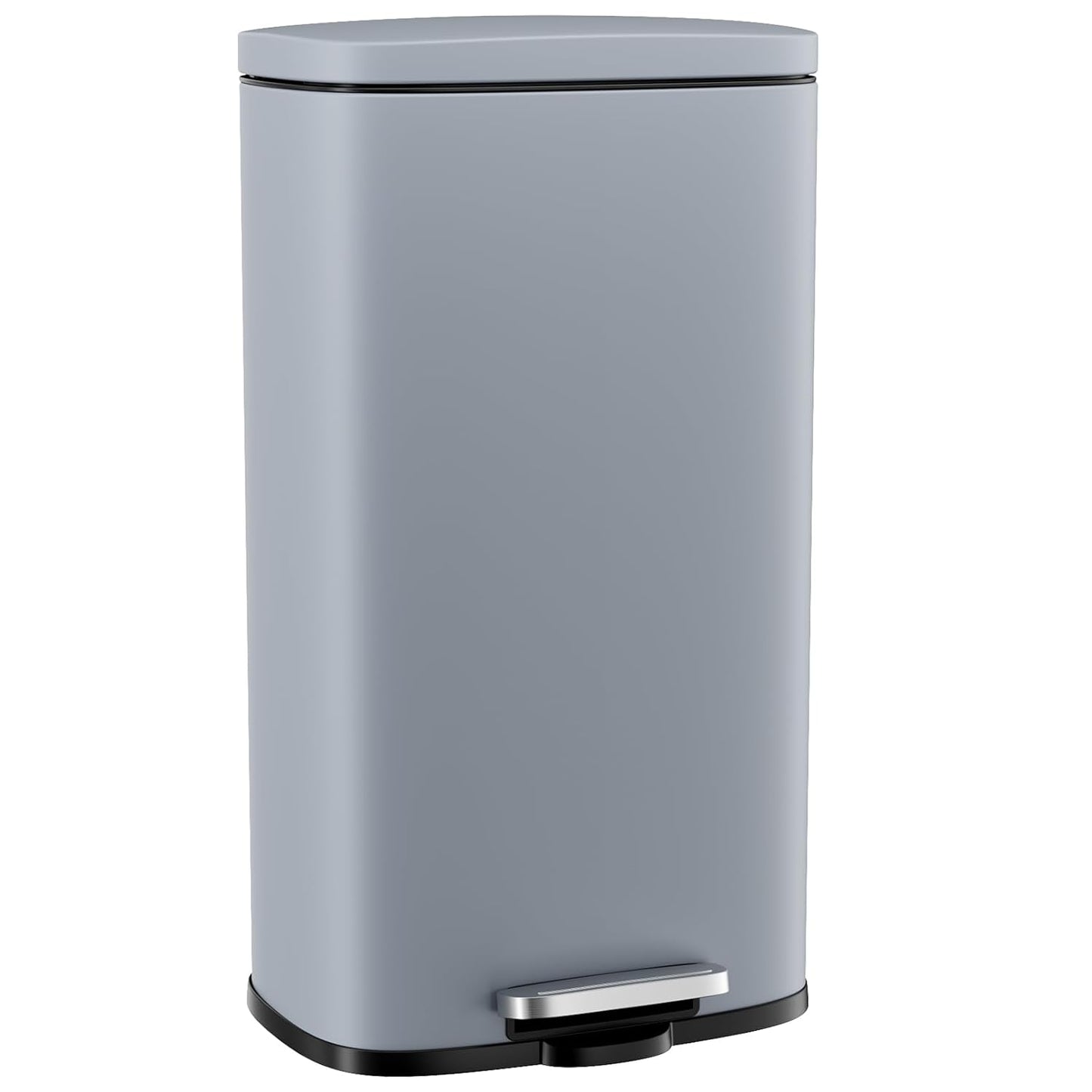 Arlopu 8/13.2 Gallon Step Trash Can, Stainless Steel Garbage Bin, Soft-Close Rubbish Bin with