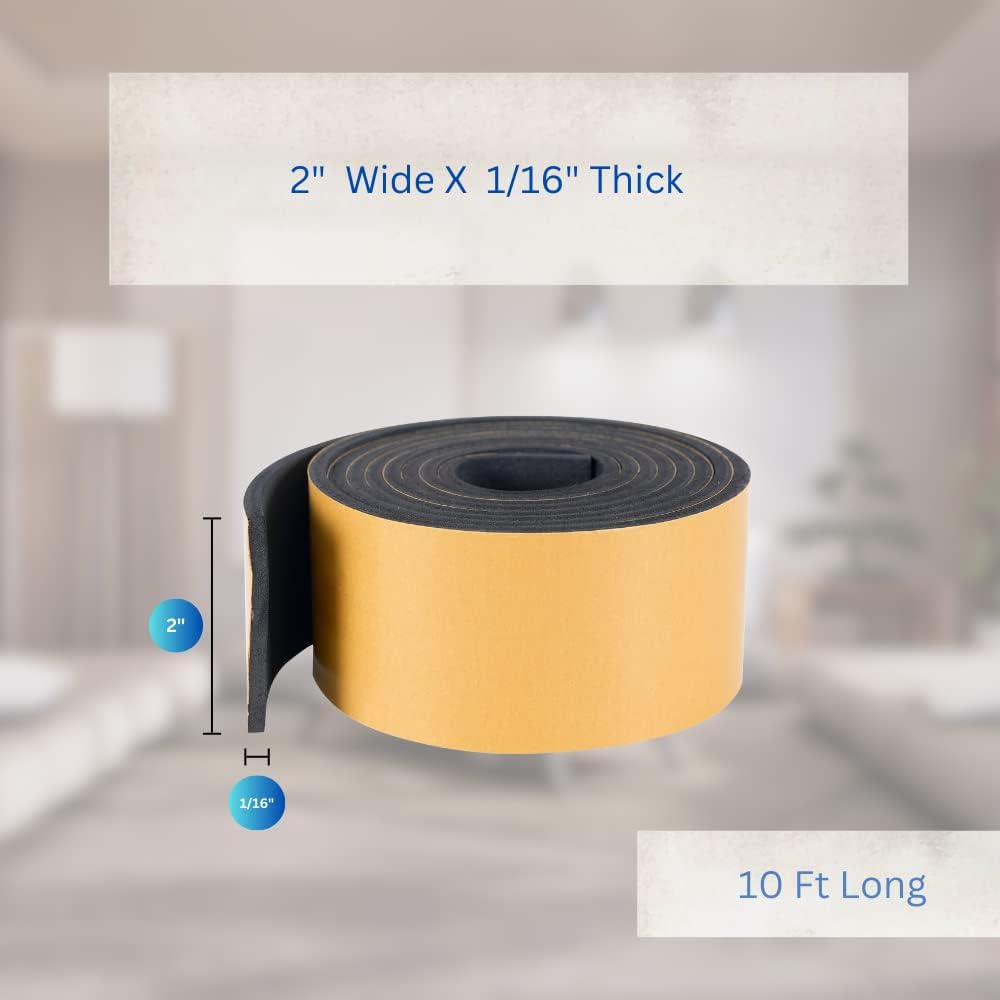High Density Foam Weather Stripping Door Seal Strip Insulation Tape Roll for Insulating Door Frame