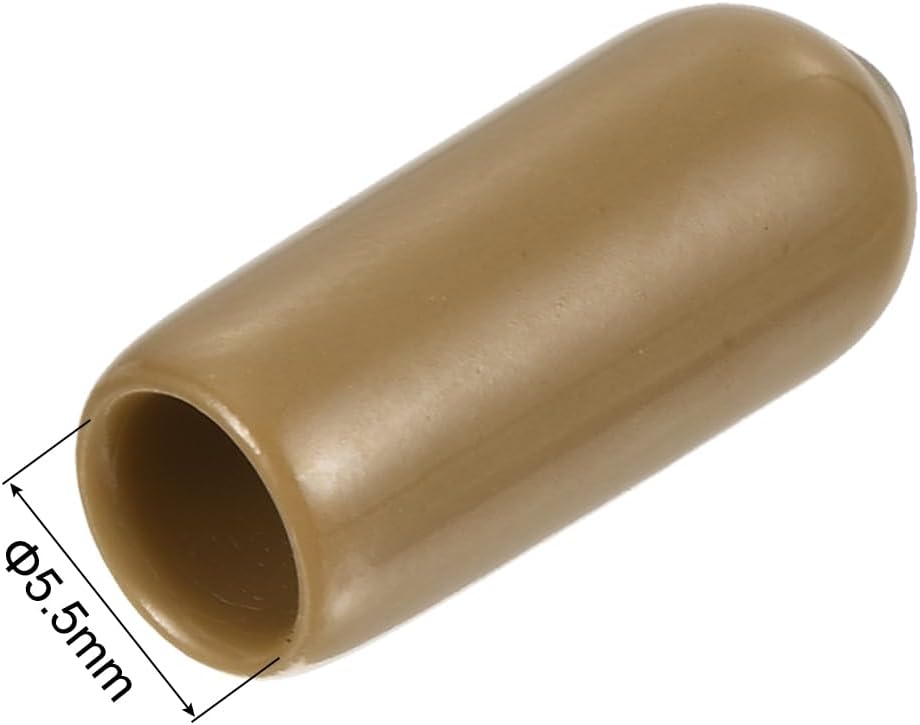 uxcell 20pcs Rubber End Caps 5.5mm ID Vinyl PVC Round Tube Bolt Cap Cover Screw Thread Protectors
