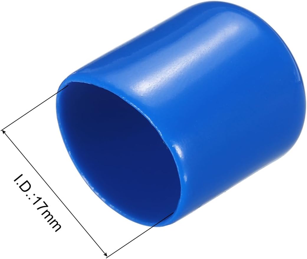uxcell 20pcs Rubber End Caps 17mm ID Vinyl PVC Round Tube Bolt Cap Cover Screw Thread Protectors