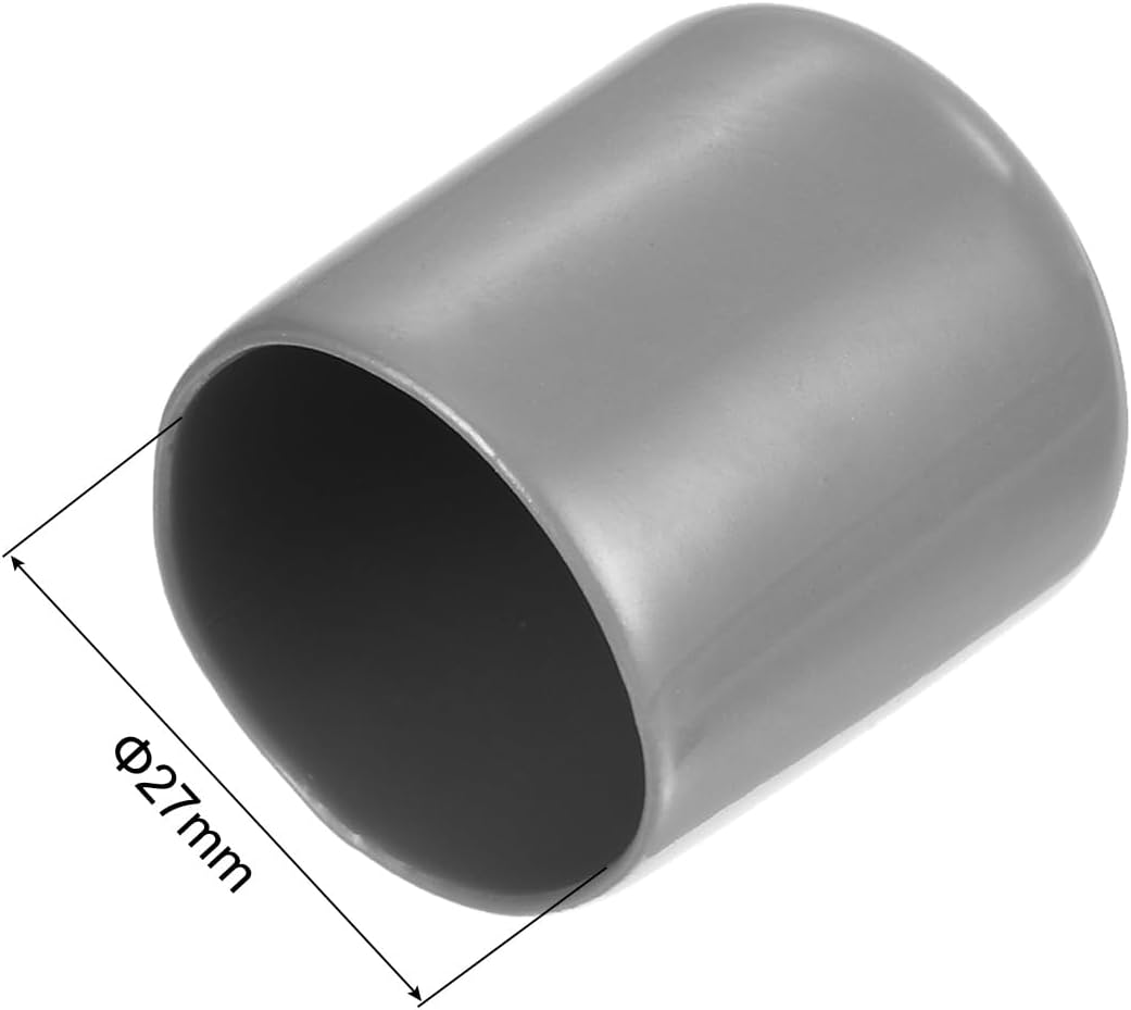uxcell 20pcs Rubber End Caps Protective Caps 27mm ID Vinyl PVC Round Tube Bolt Cap Cover Screw
