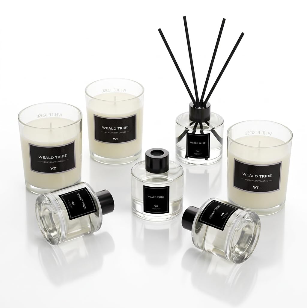 Reed Diffuser Set of 3 for Bathroom Air Fresheners, Oil Diffuser Sticks | Fresh Linen, Ocean