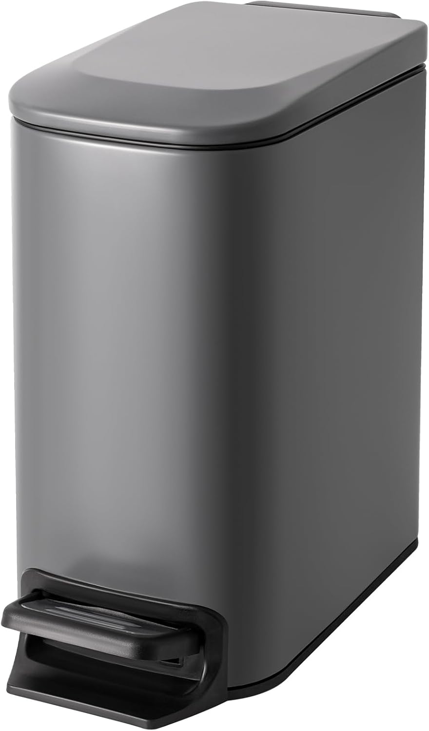 Cesun Small Bathroom Trash Can with Lid Soft Close, Step Pedal, 6 Liter / 1.6 Gallon Stainless