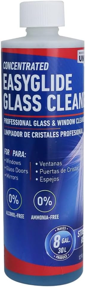 Unger Professional Streak-Free EasyGlide Glass Cleaner Concentrate, 12 oz, Ammonia-Free, Makes 8