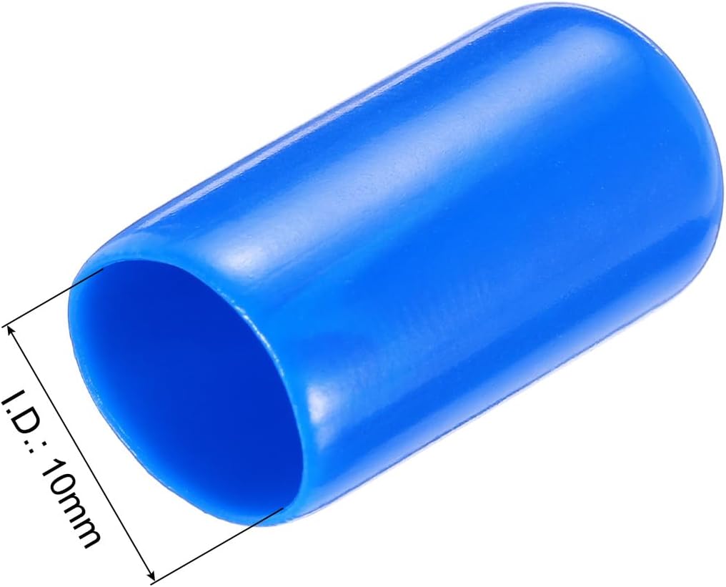 uxcell 20pcs Rubber End Caps 10mm(3/8") ID Vinyl PVC Round Tube Bolt Cap Cover Screw Thread