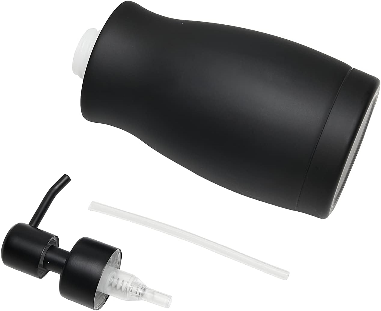 304 Stainless Steel Countertop Black Soap Dispenser Rust Resistant Leak-Proof Liquid Hand Sanitizer