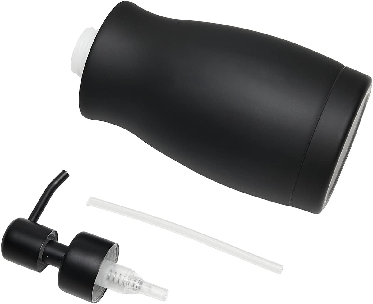 304 Stainless Steel Countertop Black Soap Dispenser Rust Resistant Leak-Proof Liquid Hand Sanitizer