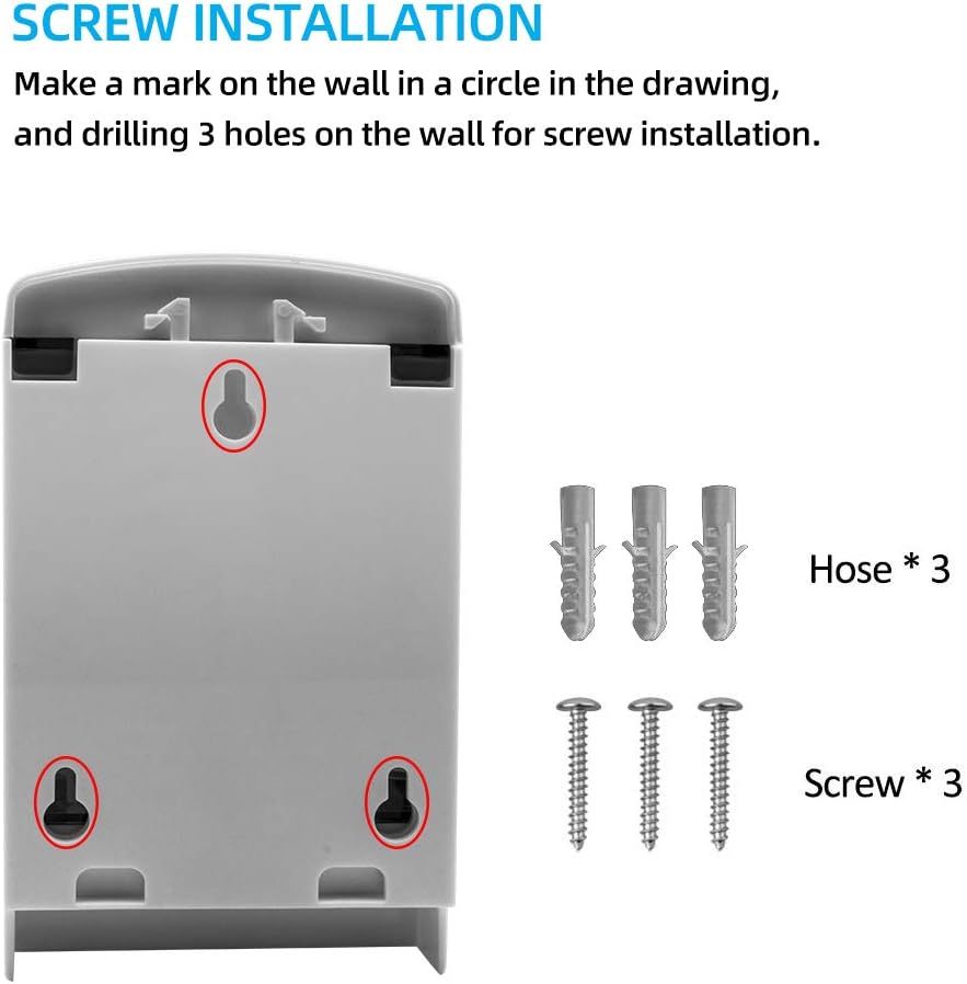 Soap Dispenser Wall Mount, 1000ML Commercial Manual Soap Dispenser Wall Mounted for Bathroom