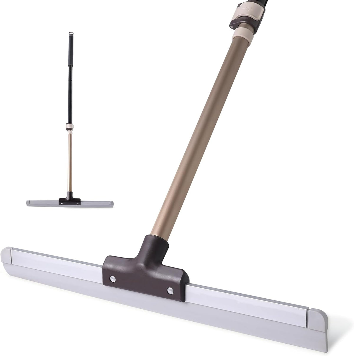 Eyliden Rubber Floor Squeegee, Quick Water & Foam Removal Broom | Heavy-Duty, Dual-Action Push &
