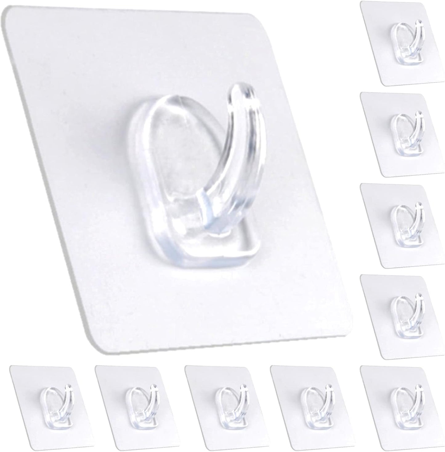 Adhesive Hooks, Heavy Duty Utility Hooks 20 lb(Max) Waterproof and Oilproof Removable, 20 Pack