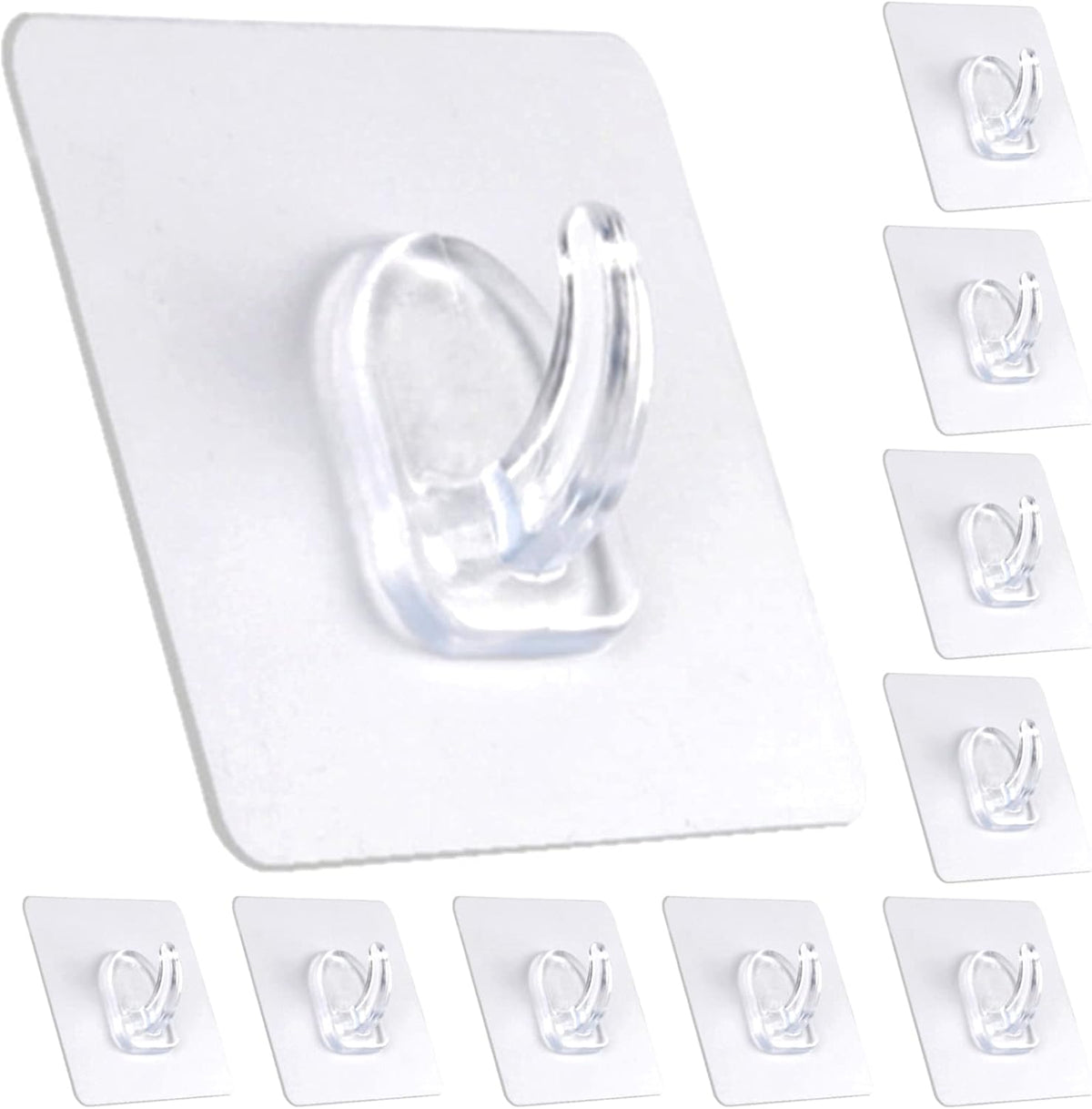 Adhesive Hooks, Heavy Duty Utility Hooks 20 lb(Max) Waterproof and Oilproof Removable, 20 Pack