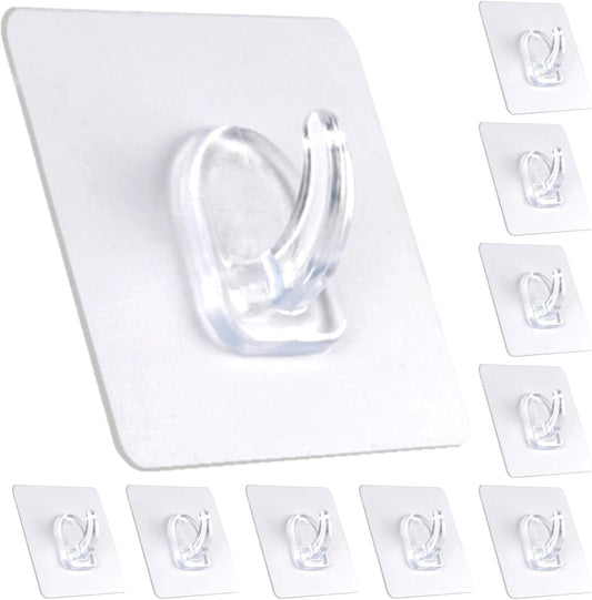 Adhesive Hooks, Heavy Duty Utility Hooks 20 lb(Max) Waterproof and Oilproof Removable, 20 Pack