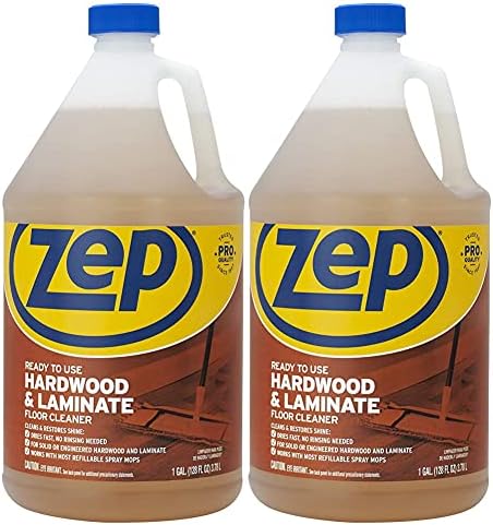 Zep Hardwood and Laminate Floor Cleaner - 1 Gallon (Pack of 2) ECZUHLF1282 - Cleans Spots, Stains