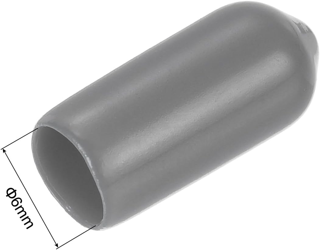 uxcell 20pcs Rubber End Caps 6mm(1/4") ID Vinyl PVC Round Tube Bolt Cap Cover Screw Thread